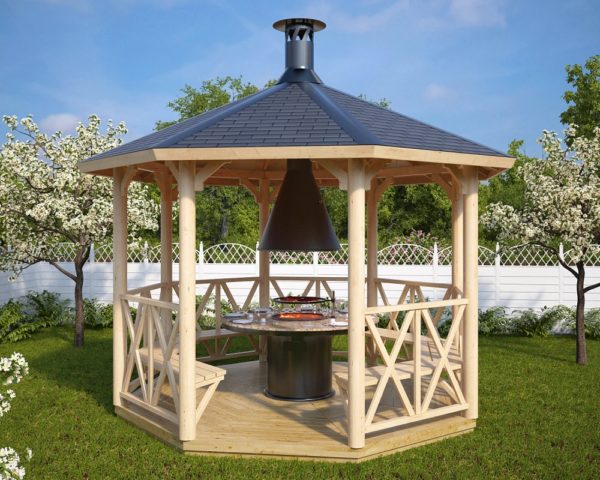 Wooden grill canopy Lotte L