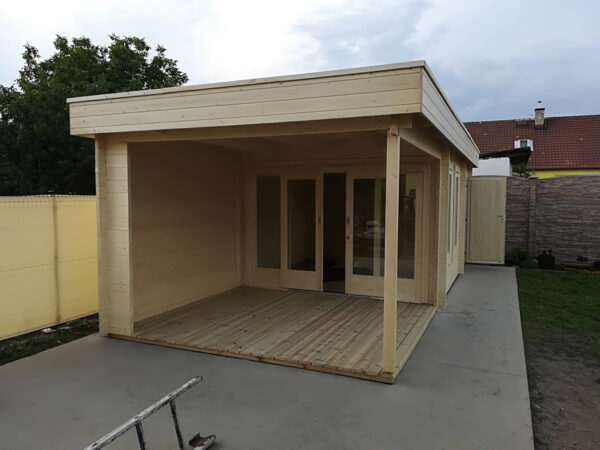 Caseta de jardín multifuncional Super Lucas E 15m² 3x8m 44mm