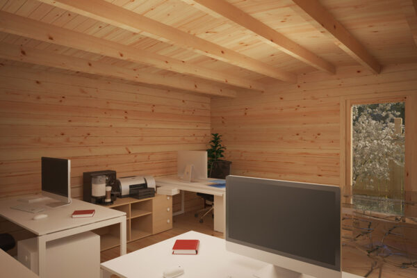 Caseta de madera Costa A 19m² 5x5m 70mm