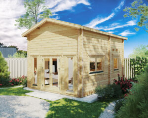 Casa de jardín con altillo Bruno 2 / 26m² / 5x4m / 70mm